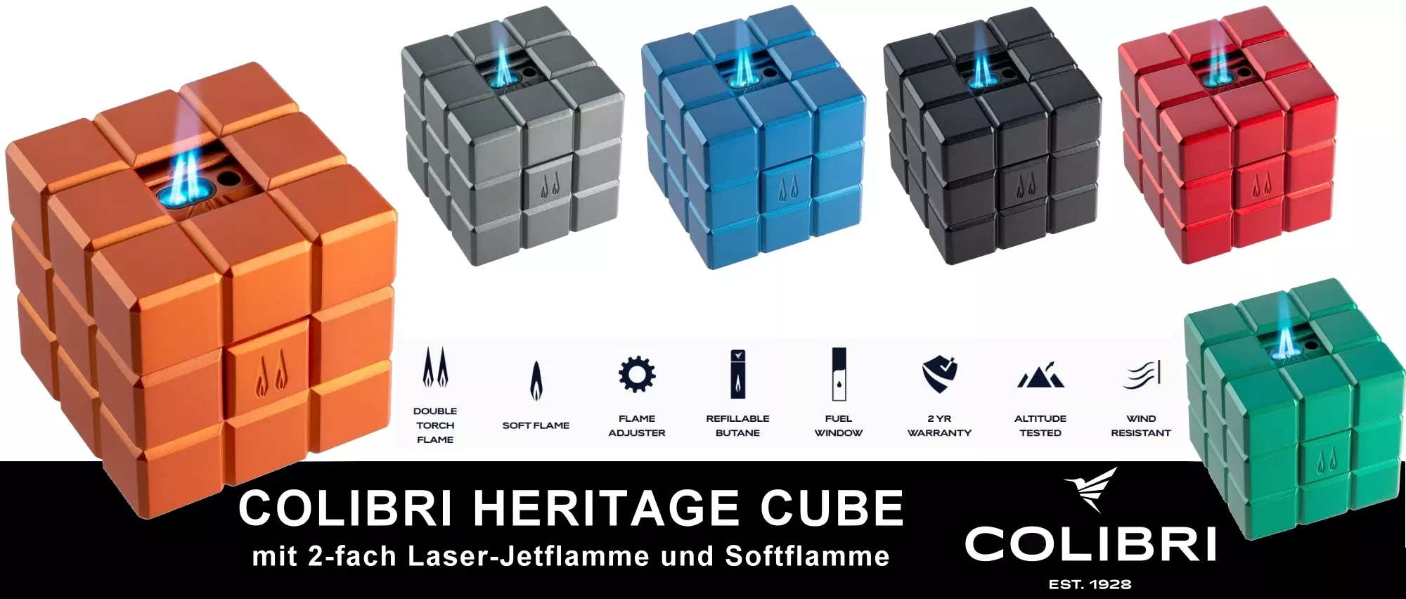 Colibri Heritage Cube Feuerzeuge