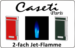 Kategoriebild Caseti Paris Feuerzeuge mit 2-fach Jetflamme