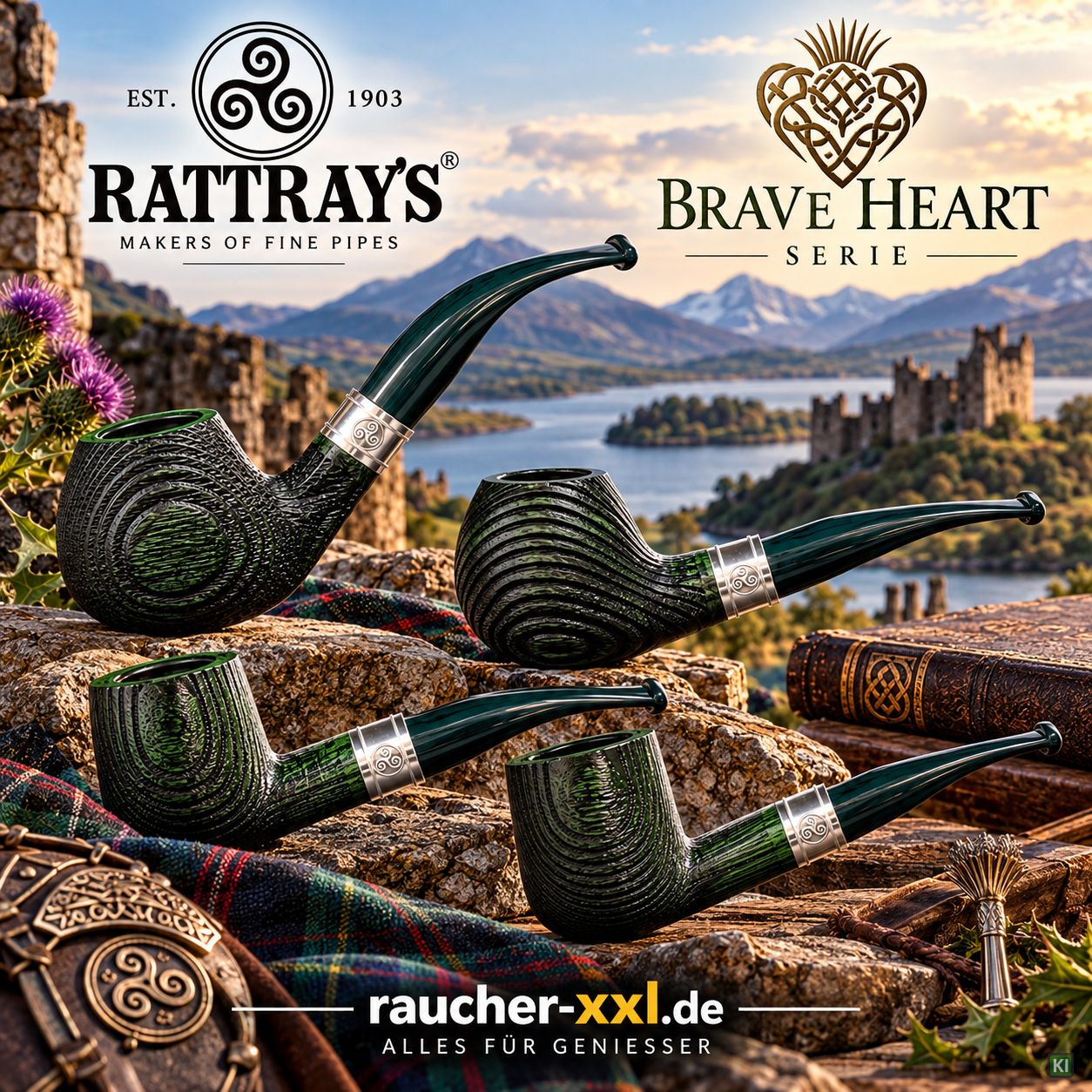 Rattray’s Brave Heart G Green Pfeifen - Kategoriebild