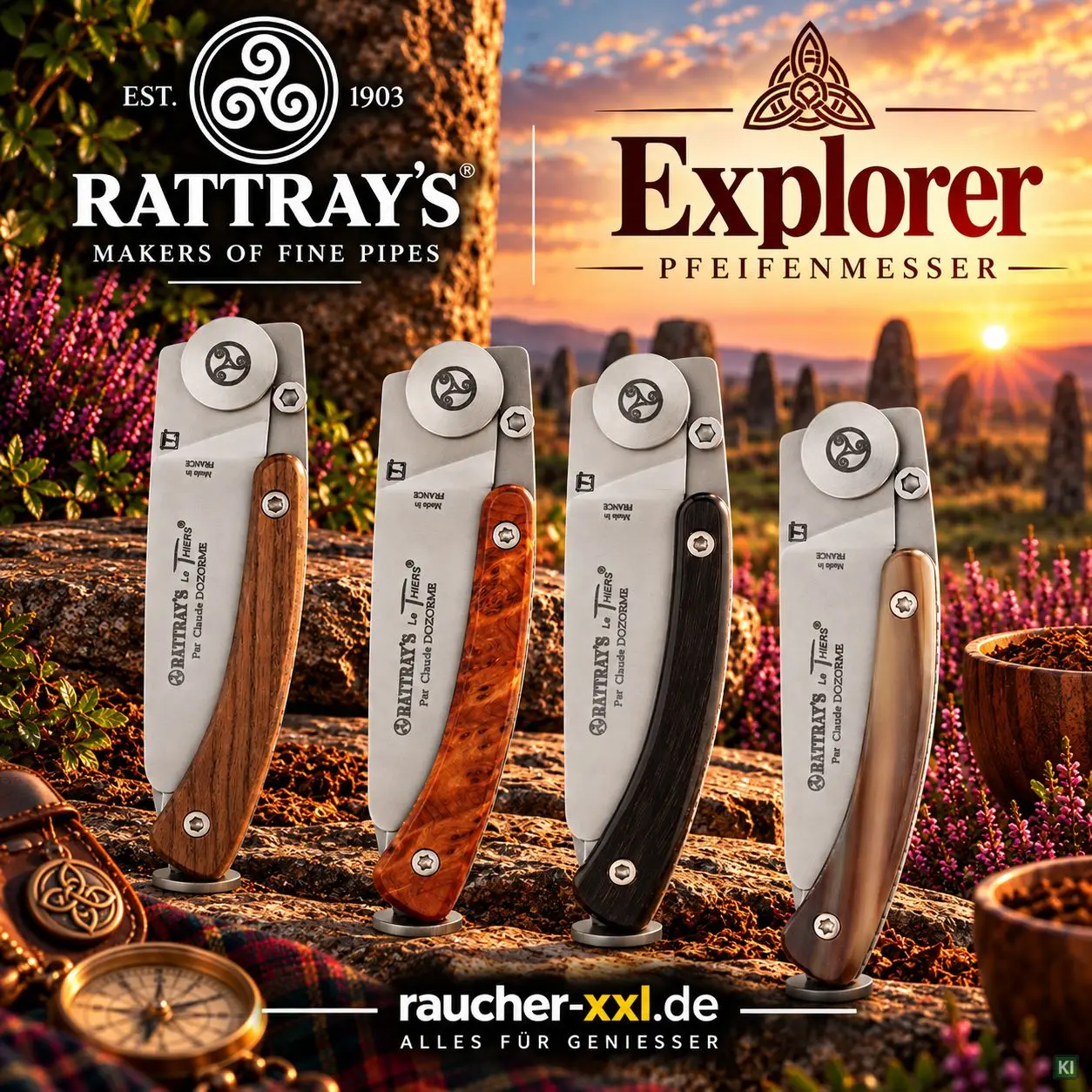 Rattray's Explorer Pfeifenmesser Made in France