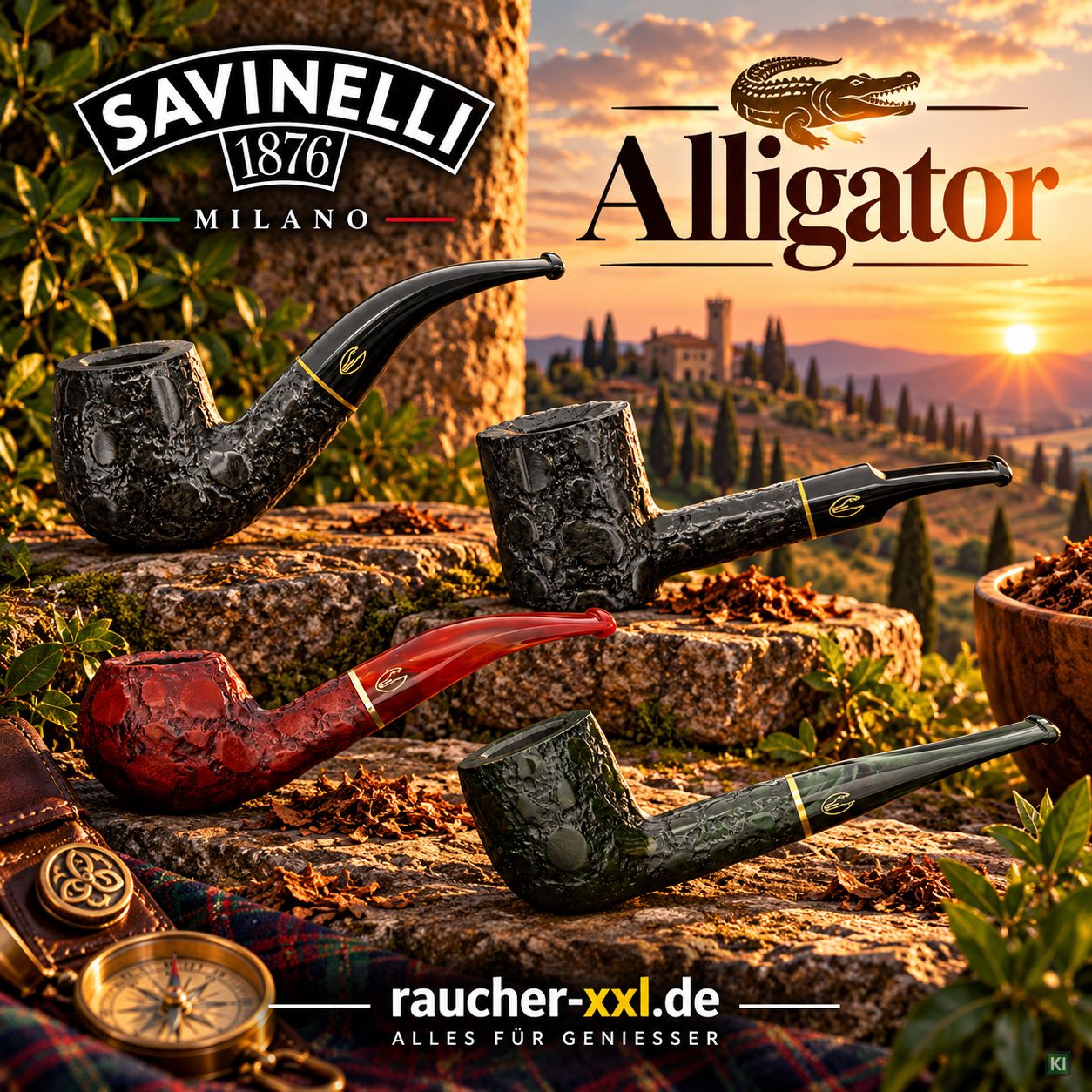 Savinelli Alligator Pfeifen - Kategoriebild