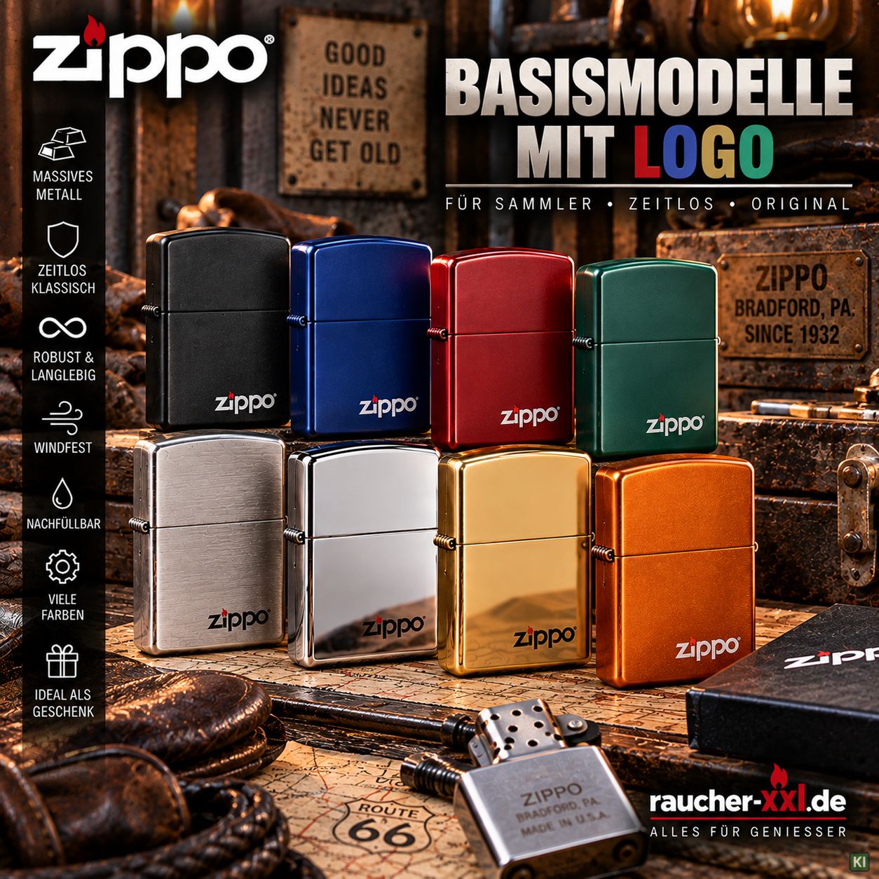 Zippo Logo Basismodell Feuerzeuge