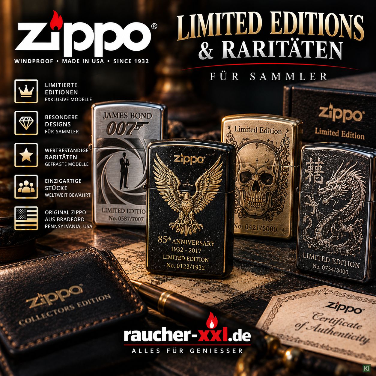 Zippo Raritäten und Sammelfeuerzeuge