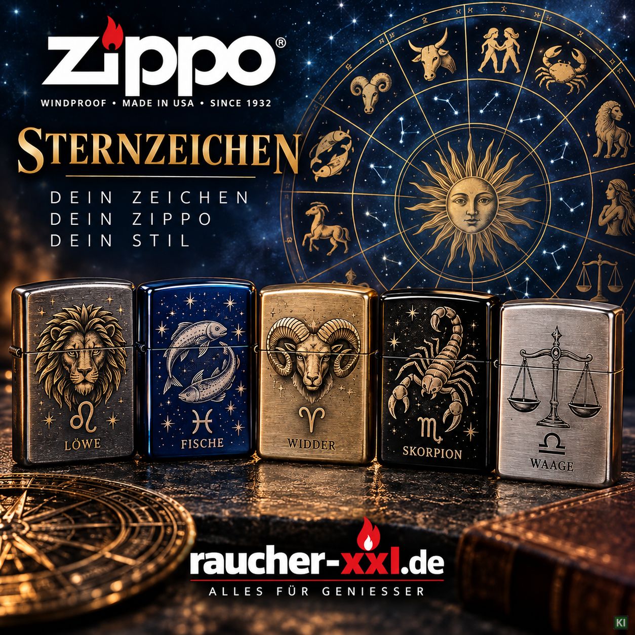 Zippo Sternzeichen und Zodiak