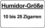 für Humidore mit 10 bis 25 Zigarren
