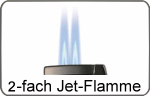 2-fach Jet-Flamme 2-fach Jet-Flamme