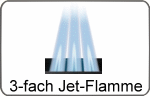 3-fach Jet-Flamme