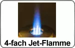 4-fach Jet-Flamme