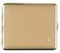 Vorschaubild: Zigarettenetui vom Hofe Soft-Leder beige mit Goldrand 18er