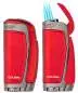 Vorschaubild: Colibri E3 rot gunmetal Feuerzeug zu und offen