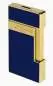 Mobile Preview: S.T. Dupont Slimmy Feuerzeug blau gold
