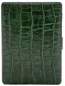 Vorschaubild: Zigarettenetui Pearl Metall Leder grün Kroko 9er