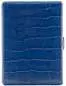 Vorschaubild: Zigarettenetui Pearl Metall Leder blau Kroko 9er