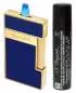Vorschaubild: S.T. Dupont Slimmy Feuerzeug blau gold + Gas