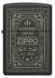 Vorschaubild: Zippo 60007935 Antique Label Black Crackle Laser Engrave Frontansicht