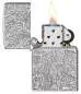 Vorschaubild: Zippo Deep Carved Pattern Armor Case Chrom poliert offen