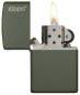 Vorschaubild: Zippo Classic Green Matte Basismodell mit Logo Feuerzeug offen