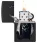 Vorschaubild: Zippo Demon Monster schwarz matt Feuerzeug offen