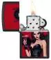 Vorschaubild: Zippo Devil Vampire schwarz matt Feuerzeug offen