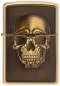 Vorschaubild: Zippo Embossed Skull Messing Feuerzeug vorne