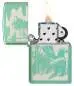 Vorschaubild: Zippo 60007663 Duck Hunting Entenjäger High Polish Green Laser Engrave offen mit Flamme