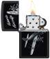 Vorschaubild: Zippo Historic Aircrafts schwarz matt Feuerzeug offen