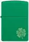 Vorschaubild: Zippo Lucky Clover Grass Green Lasergravur Feuerzeug vorne