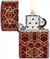 Vorschaubild: Zippo Merlot Laserlinien Grid PatternFeuerzeug offen