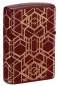 Vorschaubild: Zippo Merlot Laserlinien Grid PatternFeuerzeug hinten seitlich