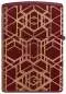 Vorschaubild: Zippo Merlot Laserlinien Grid PatternFeuerzeug vorne