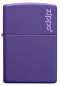 Vorschaubild: Zippo Purple Matte Basismodell lila matt mit Logo Feuerzeug vorne
