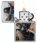 Vorschaubild: Zippo Cowboy Robot Ranger Chrom gebürstet Feuerzeug offen