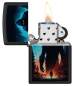 Vorschaubild: Zippo Sasquatch Black Light schwarz Feuerzeug offen