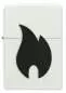 Vorschaubild: Zippo Schwarzes Flammenemblem weiß Feuerzeug vorne