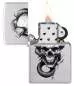 Vorschaubild: Zippo Skull and Snake Chrom satiniert Feuerzeug offen