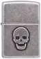 Vorschaubild: Zippo Stamped Skull in altsilber Feuerzeug vorne