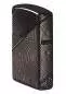 Vorschaubild: Zippo Z-Pattern Crystal Armor Case schwarz Feuerzeug seitlich hinten