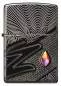 Vorschaubild: Zippo Z-Pattern Crystal Armor Case schwarz Feuerzeug vorne