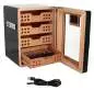 Vorschaubild: Angelo Humidor Schrank LED schwarz offen