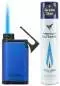 Bild Vorschau: Colibri Belmont blau metallic schwarz Feuerzeug Vorschaubild: Colibri Belmont blau metallic schwarz Feuerzeug