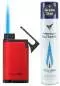 Bild Vorschau: Colibri Belmont rot metallic schwarz Feuerzeug Vorschaubild: Colibri Belmont rot metallic schwarz Feuerzeug