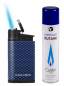 Preview: Colibri Evo Carbon Design blau Feuerzeug