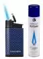 Mobile Preview: Colibri Evo Carbon Design blau Feuerzeug
