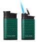 Preview: Colibri Evo Carbon Design grün Feuerzeug