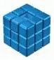 Vorschaubild: Colibri Heritage Cube blau Tischfeuerzeug seitlich