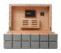 Vorschaubild: Colibri Humidor Heritage grau matt vorne offen
