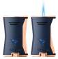 Vorschaubild: Colibri Slim marine blau - gold mit 1-fach Jet-Flamme an-aus