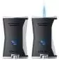 Bild Vorschau: Colibri Slim schwarz-chrom mit 1-fach Jet-Flamme an-aus Vorschaubild: Colibri Slim schwarz-chrom mit 1-fach Jet-Flamme an-aus