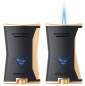 Vorschaubild: Colibri Slim schwarz-gold mit 1-fach Jet-Flamme an-aus
