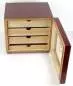 Mobile Preview: Humidor Schrank Cabinet braun offen